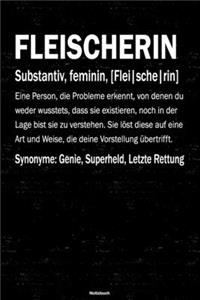 Fleischerin Notizbuch
