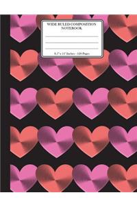 Wide Ruled Composition Notebook. 8.5