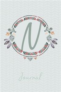 Beautiful Bohemian Style Journal with Initial