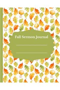 Fall Sermon Journal
