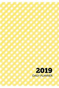 2019 Daily Planner: Yellow Gingham