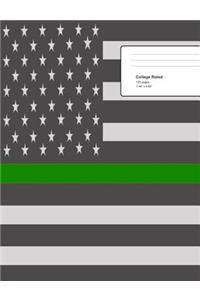 Thin Green Line Composition Notebook