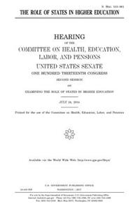 The role of states in higher education