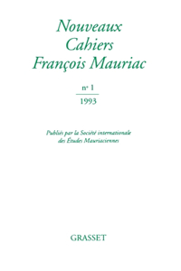 Nouveaux cahiers François Mauriac n°01