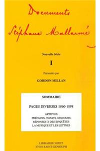 Documents Stephane Mallarme - Nouvelle Serie I