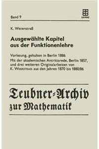 Ausgewählte Kapitel Aus Der Funktionenlehre