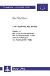 Salier Und Das Elsass: Studien Zu Den Herrschaftsverhaeltnissen Und Zu Den Politischen Kraeften in Einer «Randregion» Des Reiches (1002-1125)