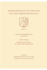 Ansprache Des Ministerpräsidenten Fortschritte Auf Dem Gebiet Der Experimentellen Krebsforschung