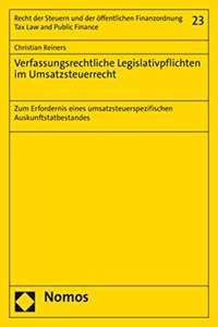 Verfassungsrechtliche Legislativpflichten Im Umsatzsteuerrecht