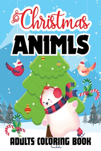 Christmas Animls Adults Coloring Book