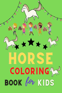 Horse coloring book for kids
