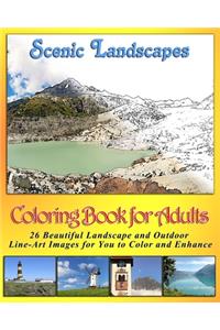 Coloring Book for Adults - Scenic Landscapes