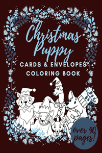 Christmas Puppy Cards and Envelopes Coloring Book