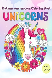 Dot markers unicorn Coloring Book