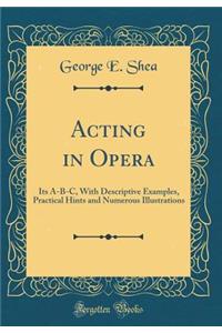 Acting in Opera: Its A-B-C, With Descriptive Examples, Practical Hints and Numerous Illustrations (Classic Reprint)