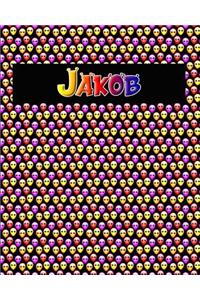 120 Page Handwriting Practice Book with Colorful Alien Cover Jakob