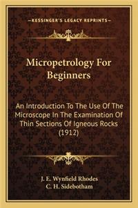Micropetrology For Beginners
