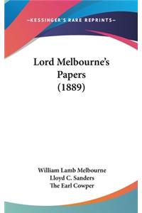 Lord Melbourne's Papers (1889)