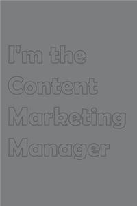 I'm the Content Marketing Manager