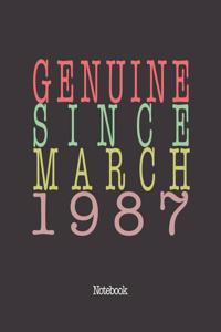 Genuine Since March 1987