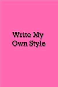 Write my own style