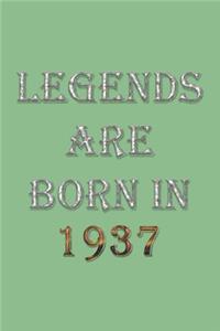 Legends Are Born In 1937 Notebook