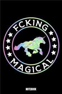 Fcking Magical Notebook: Unicorn Dream Log Book I Dream Journal I Dream Recorder I Diary and Notebook for recording your Dreams I Track your Dreams lucid Dreams Nightmares I