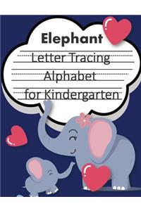 Love Elephant Trace Letters alphabet for kindergarten child's writing muscles