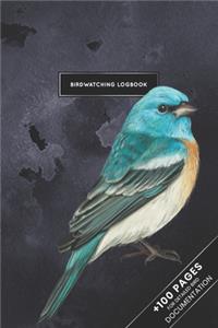 Bird Watching Birding Ornithology Journal Log Book - Blue Cardinal