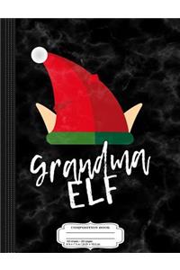 Grandma Elf Christmas Composition Notebook