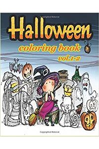 Halloween Coloring Book: Stress Relieving Coloring Book: 1-2