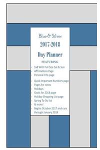 Blue & Silver 2017-2018 Day Planner