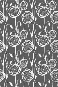 Bullet Journal Notebook Scribbly Flowers Pattern 2