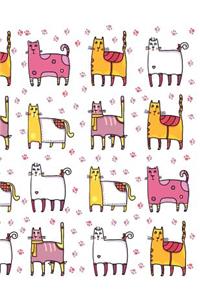 My Big Fat Journal Notebook For Cat Lovers Funny Cats Wearing Socks Pattern 1