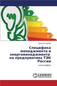 Spetsifika Menedzhmenta I Energomenedzhmenta Na Predpriyatiyakh Tek Rossii