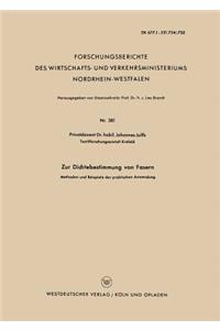 Zur Dichtebestimmung Von Fasern