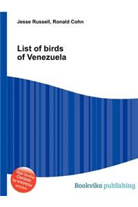 List of Birds of Venezuela