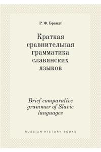 Brief Comparative Grammar of Slavic Languages