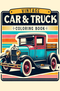 Vintage Car and Trucks coloring book
