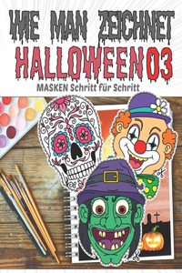 Wie Man Zeichnet Halloween 03 MASKEN Schritt für Schritt
