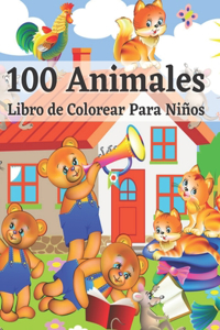 100 Animales Libro de Colorear Para Niños