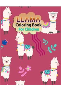 llama coloring book for children