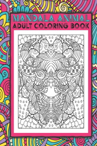 Mandala Animal Adult Coloring Book