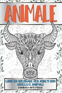 Libri da colorare per adulti con uccelli e animali - Mandala Anti stress - Animale