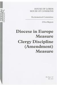 Diocese in Europe Measure; Clergy Discipline (Amendment) Measure