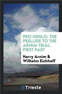 Pro Nihilo