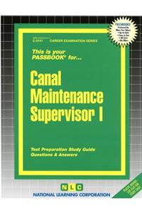 Canal Maintenance Supervisor I