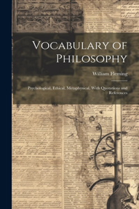 Vocabulary of Philosophy