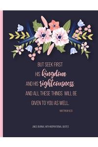 Lined Journal with Inspirational Quotes