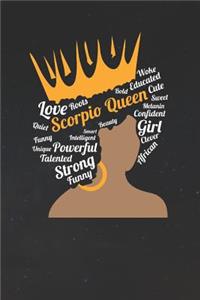 Scorpio Notebook 'Scorpio Queen' - Zodiac Diary - Horoscope Journal - Scorpio Gifts for Her